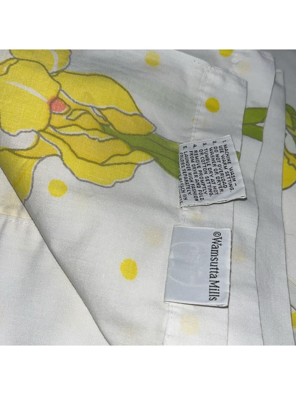 Christian Dior Wamsutta Full Sheet Set Yellow Iris - Picture 8 of 9